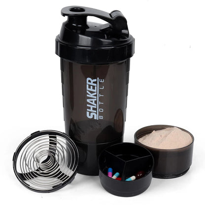 3-Layer Protein Storage Shaker Bottle